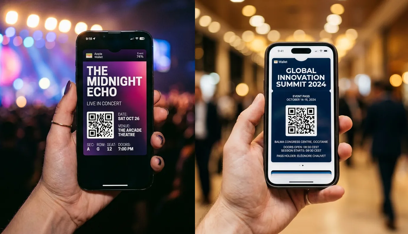 Wallet mobile pour concerts, festivals et conférences